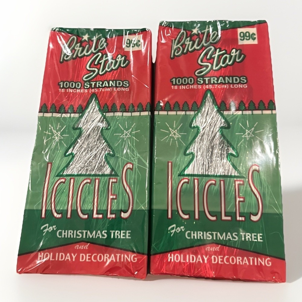BRITE STAR Silver 18-Inch Icicle Tinsel - 2000‎ Strands (2)